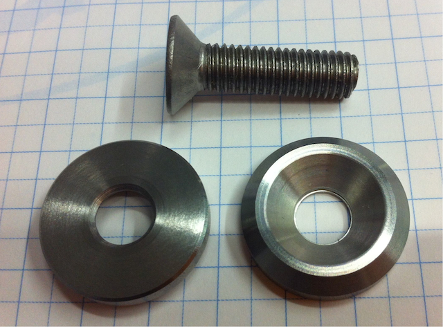 Sottovite per vite da M8 inox aisi 304 dia25x6 con sde per testa svasata