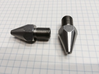 Ugello inox aisi 303 filetto 1/8 gas foro diametro 1,2 mm